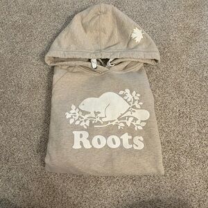 Roots Gray Hoodie with White Logo